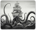Kraken Mouse Pad Sail Boat Waves and Octopus Non-Slip Rubber Mouse Pad Gaming Mouse Pad
